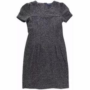 Gap Textured Knit Dress Sz. 0 Black Gray Short Sleeve